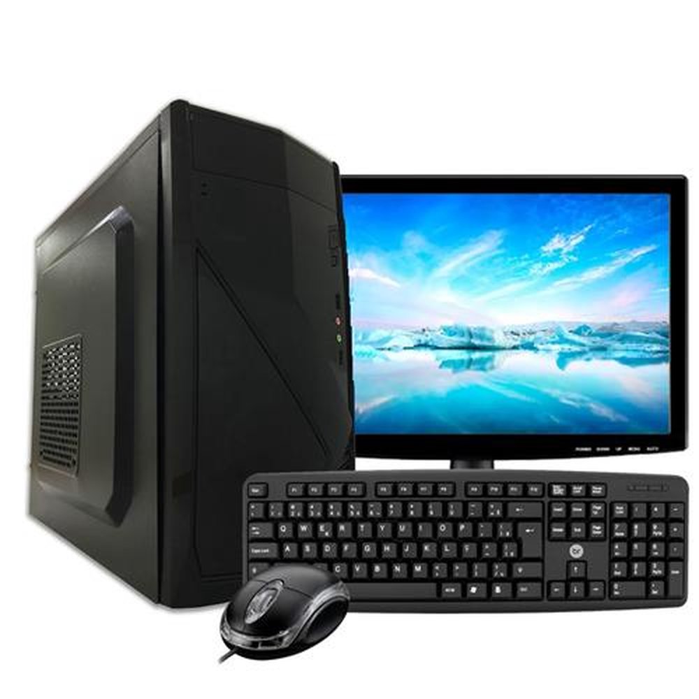 Computador PC Completo + Monitor 19" Intel Core i3 4GB 120GB SSD Linux + Teclado e Mouse - BRX
