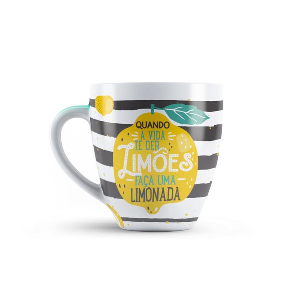 Caneca de Porcelana Limões 440ml Up Home - UD251