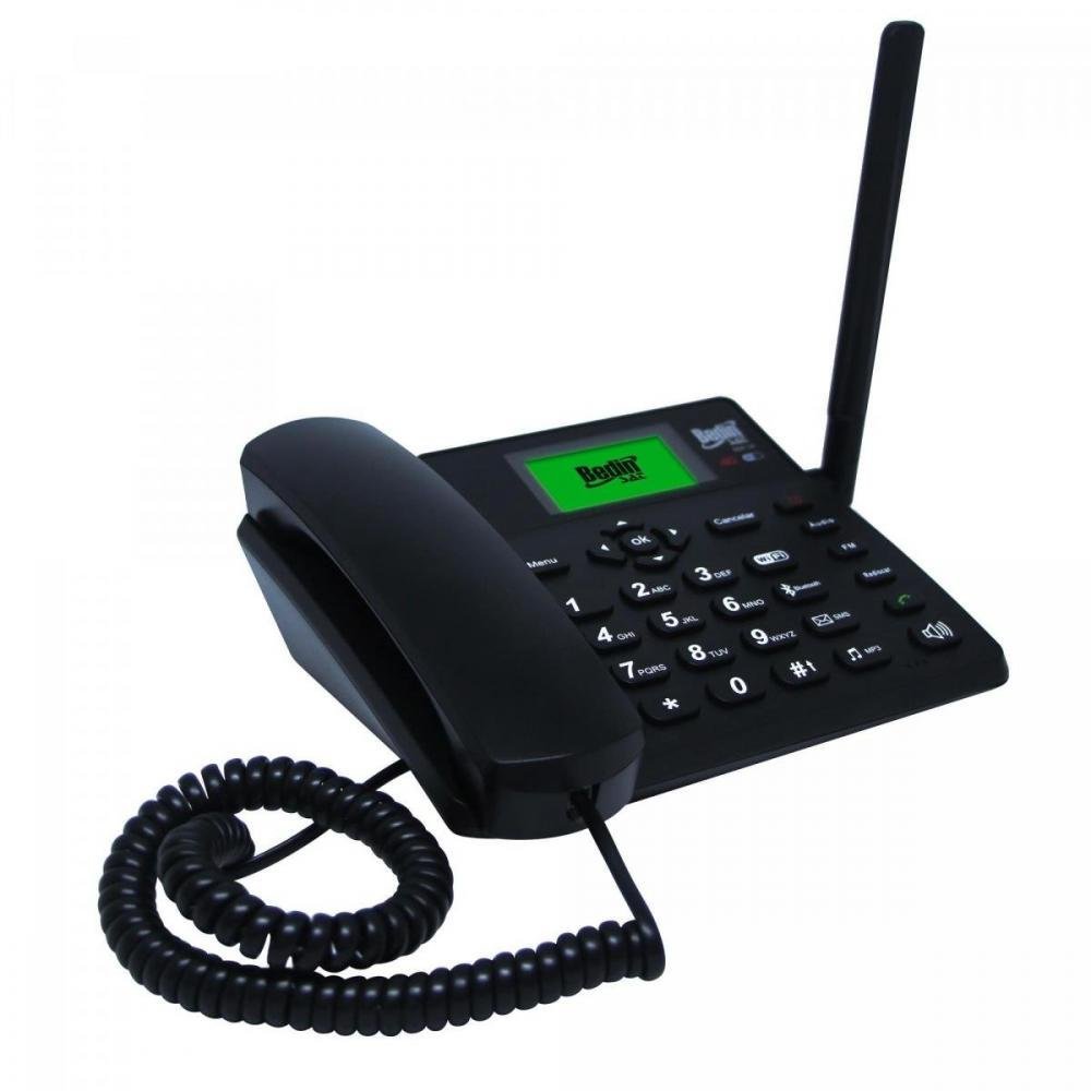 Telefone Celular de Mesa Wi-fi 4G BDF-14 Preto Bedinsat