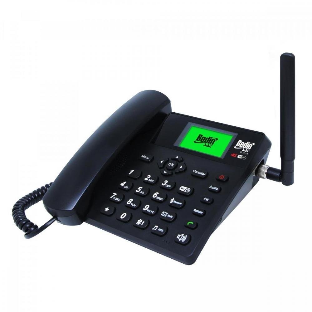 Telefone Celular de Mesa Wi-fi 4G BDF-14 Preto Bedinsat
