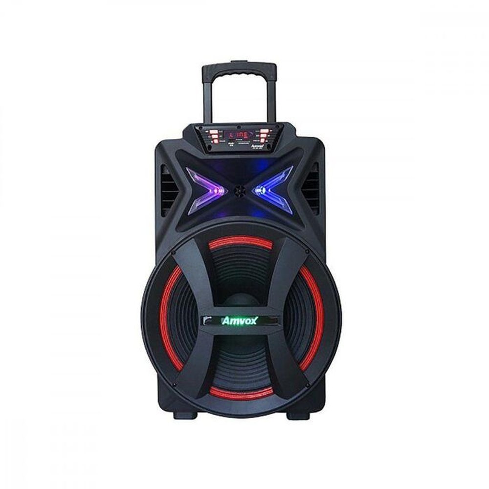 Caixa Amplificada Amvox Led Bluetooth Recarregável USB Auxiliar Bivolt 700W ACA 700 PANCADÃO