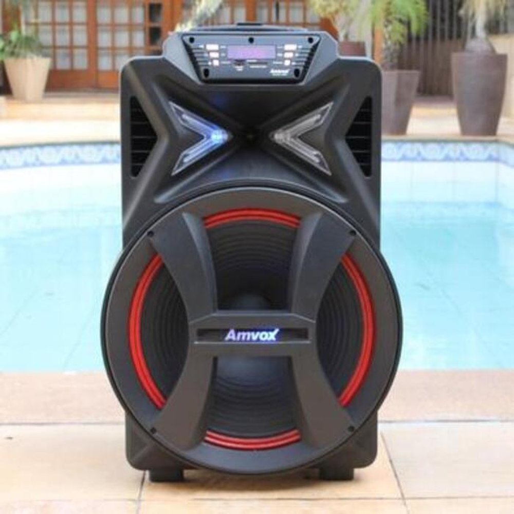 Caixa Amplificada Amvox Led Bluetooth Recarregável USB Auxiliar Bivolt 700W ACA 700 PANCADÃO