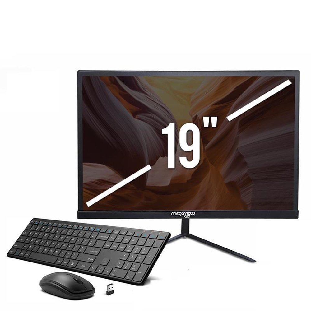 Computador All In One 19 Intel I5 Multimidia 8GB Teclado e Mouse s/fio Windows Pro 5G e Bluetooth SSD 120