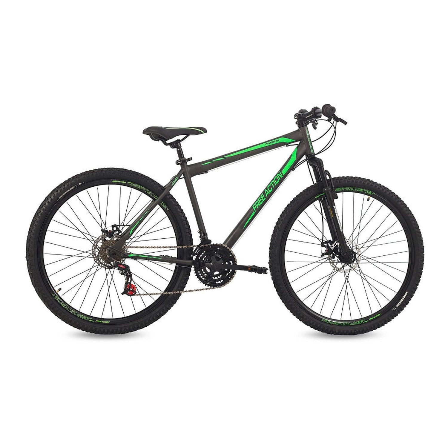 Bicicleta Free Action Aro 29 Flexus 2.0 Grafite E Verde