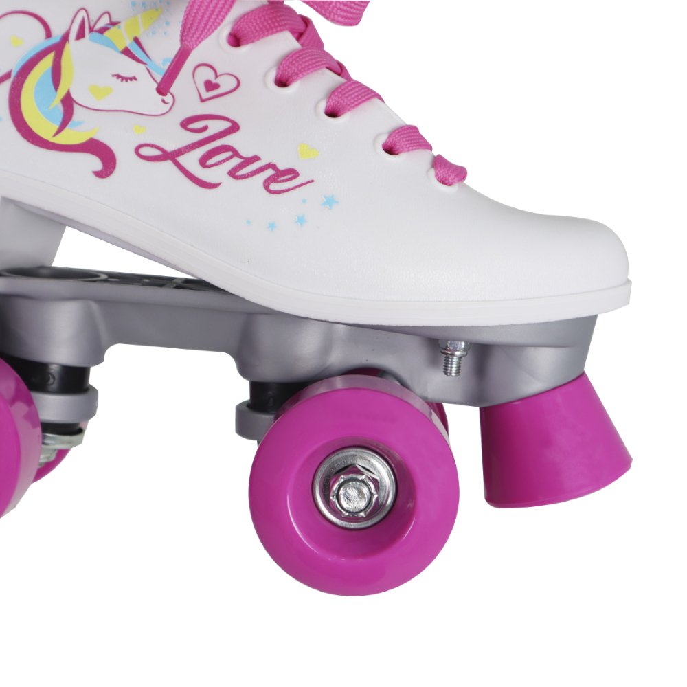 Patins Quad Love Unicórnio Branco 35 Bel