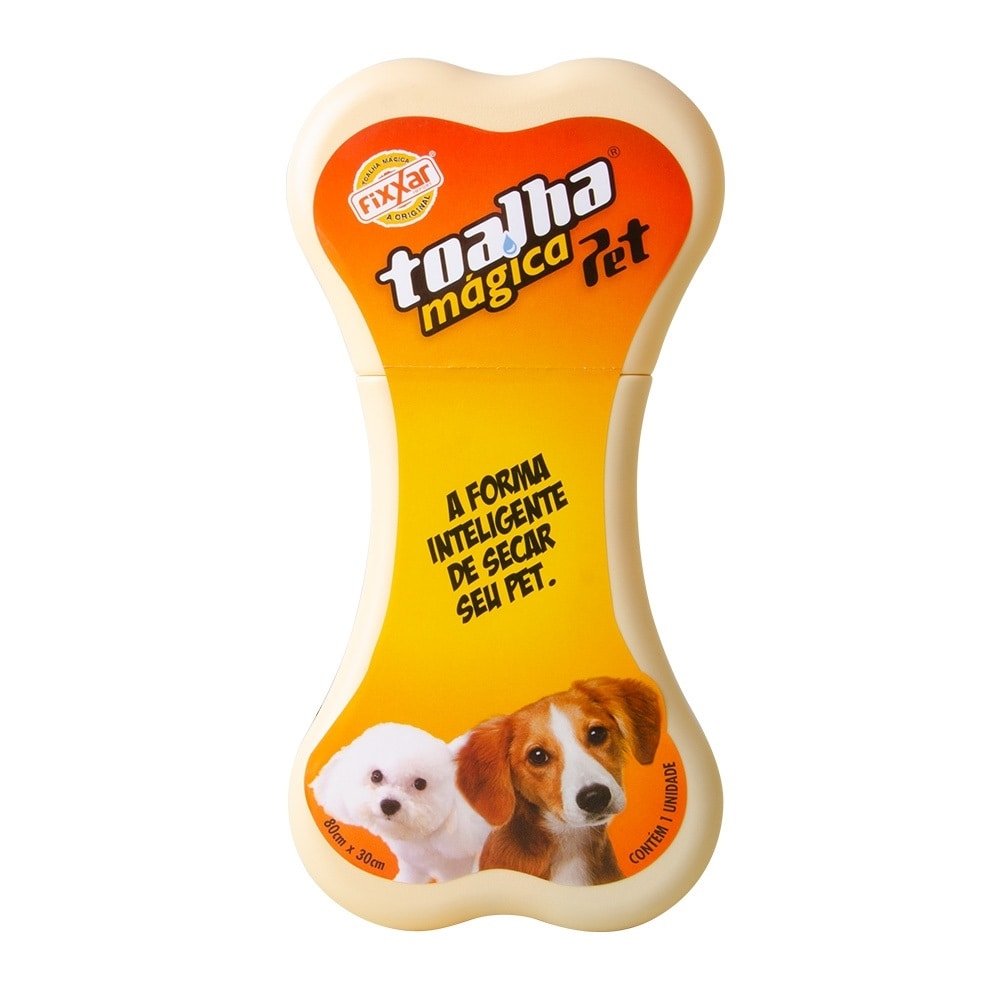 Toalha Mágica Fixxar Pet 80x30cm Amarela
