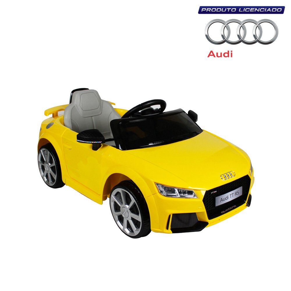 Carro Audi TT RS Elétrico 12V Amarelo Bel
