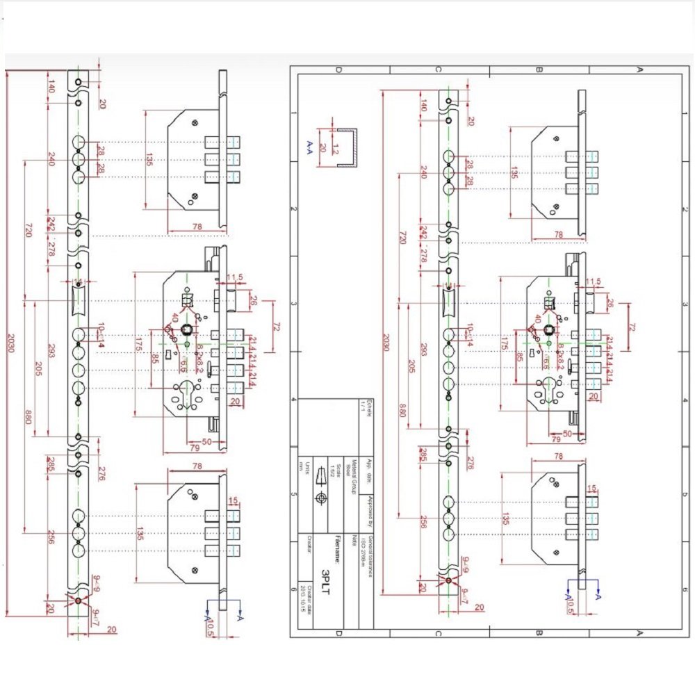Fechadura 10 Pinos de Alta Segurança Rolete e Roseta Polida - Fortezza
