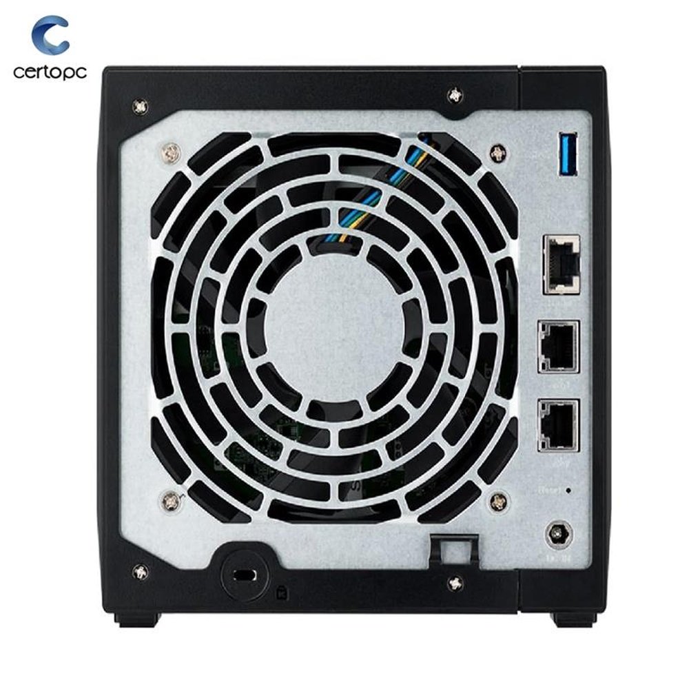 Storage NAS Sistema de Backup Asustor Marvell Dual Core 1,6GHZ 2GB DDR4 (sem disco) AS4004T