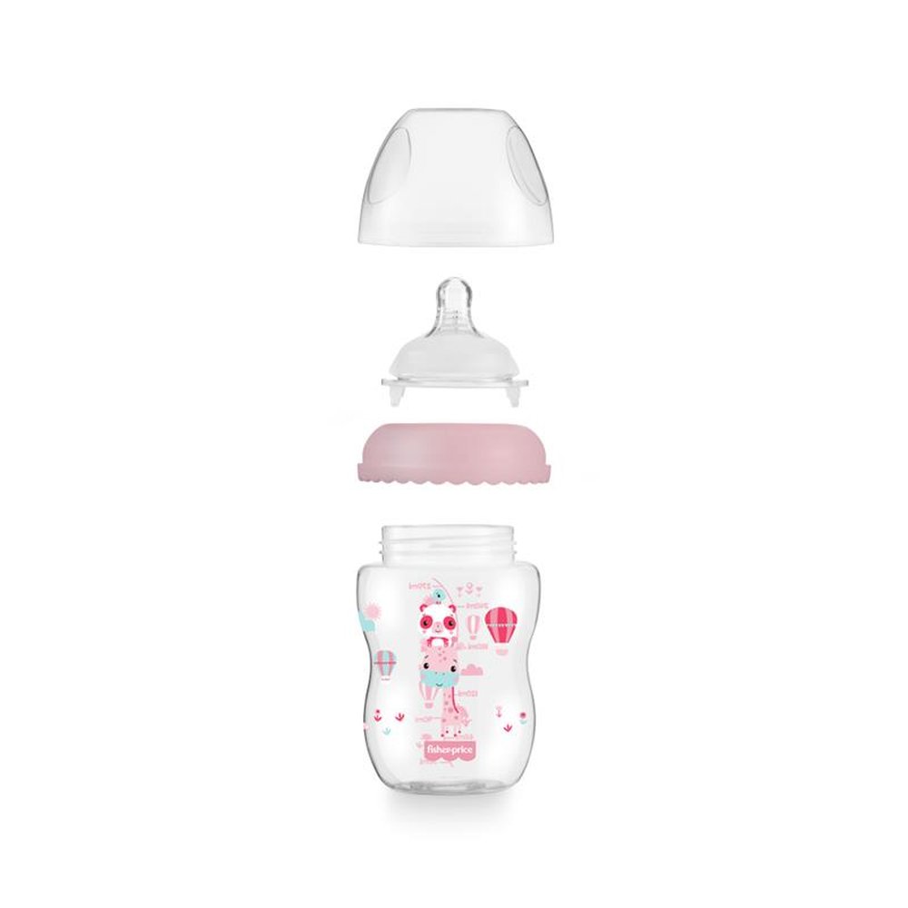 Mamadeira First Moments Rosa Algodão Doce 270Ml Fisher-Price - BB1027