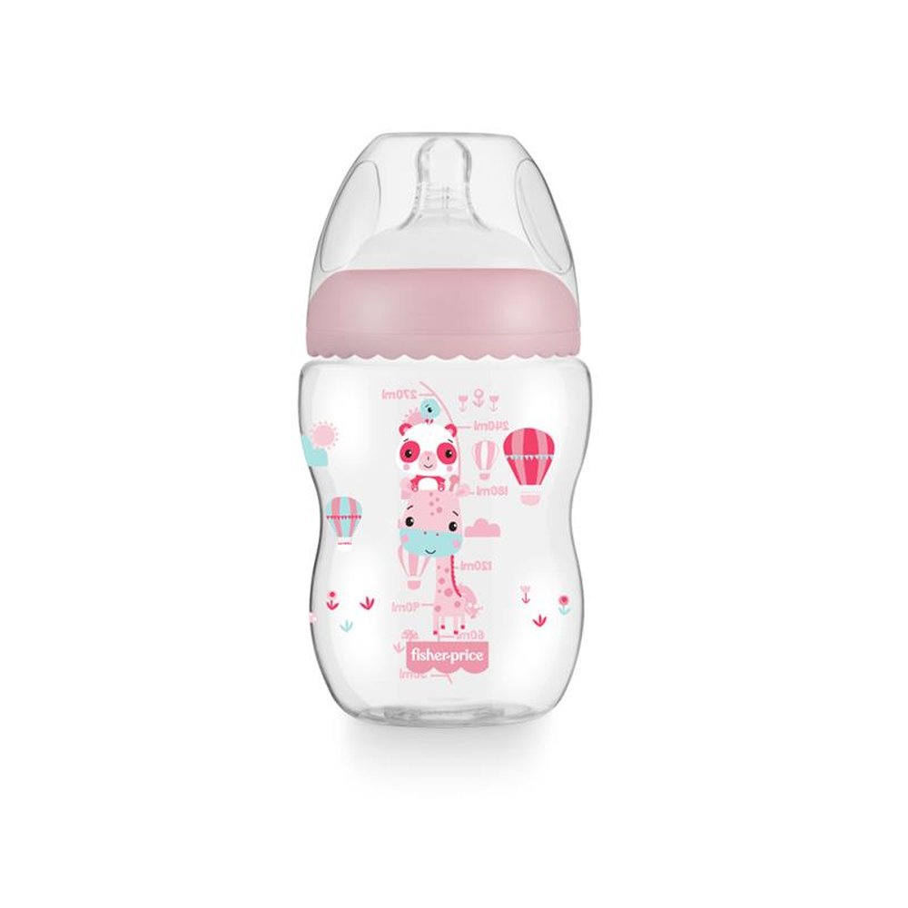 Mamadeira First Moments Rosa Algodão Doce 270Ml Fisher-Price - BB1027