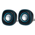 Caixa de Som 6W RMS GT Sound 2.0 Preto/Azul Goldentec
