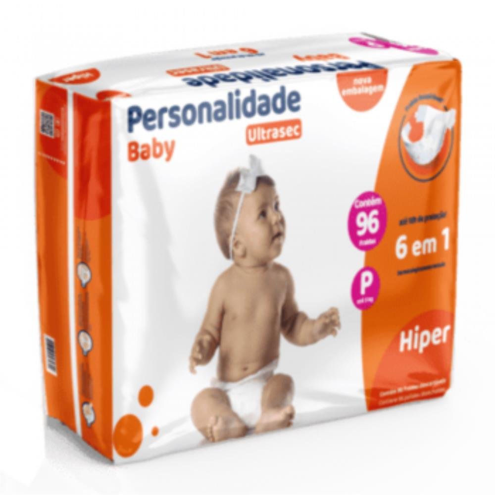 Fralda Personalidade B Ultra Sec Hiper P Com 96 Unidades