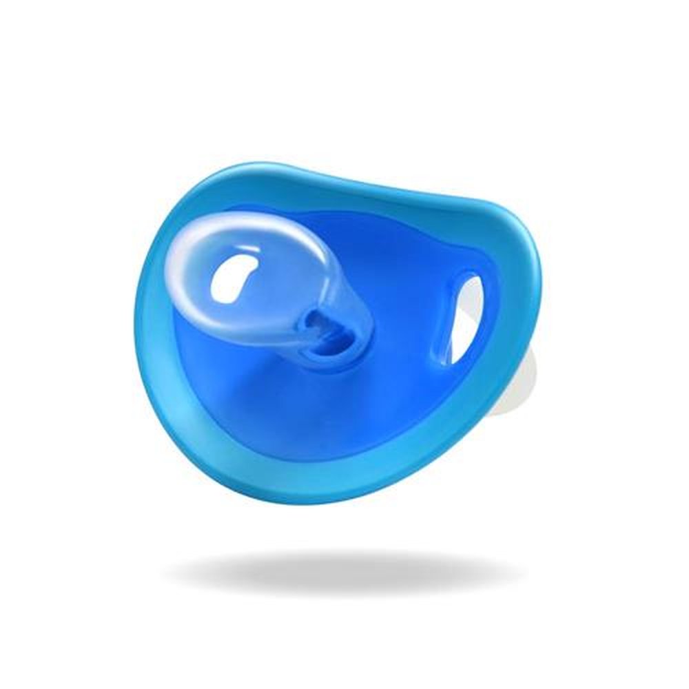 Chupeta First Moments Glow Tam. 2 Azul com Case Esterilizador Fisher Price - BB1039