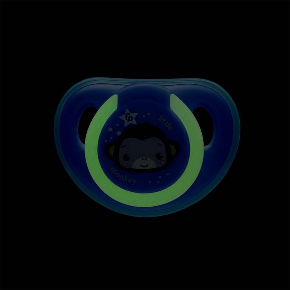 Chupeta First Moments Glow Tam. 2 Azul com Case Esterilizador Fisher Price - BB1039