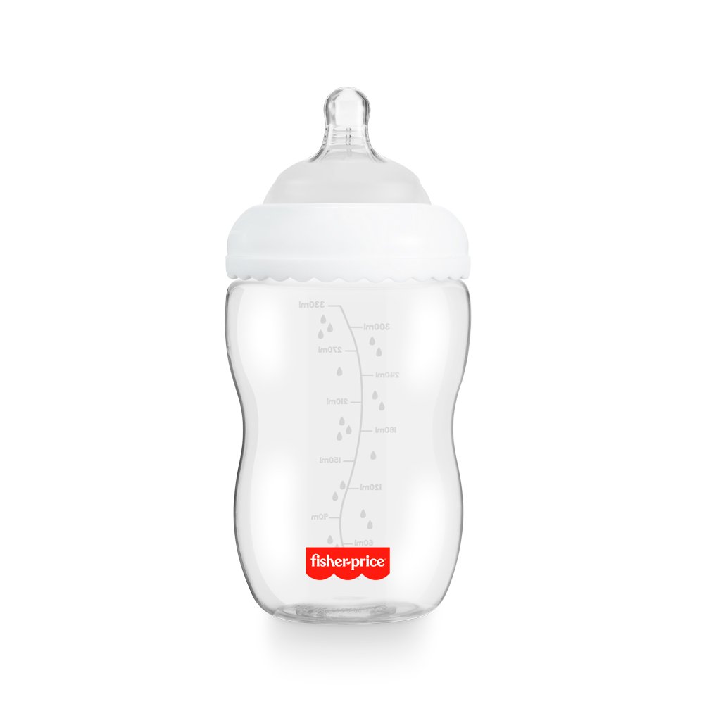 Mamadeira First Moments Classica Neutra 330 ml +4 meses Fisher Price - BB1026