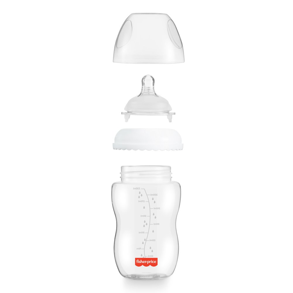 Mamadeira First Moments Classica Neutra 330 ml +4 meses Fisher Price - BB1026