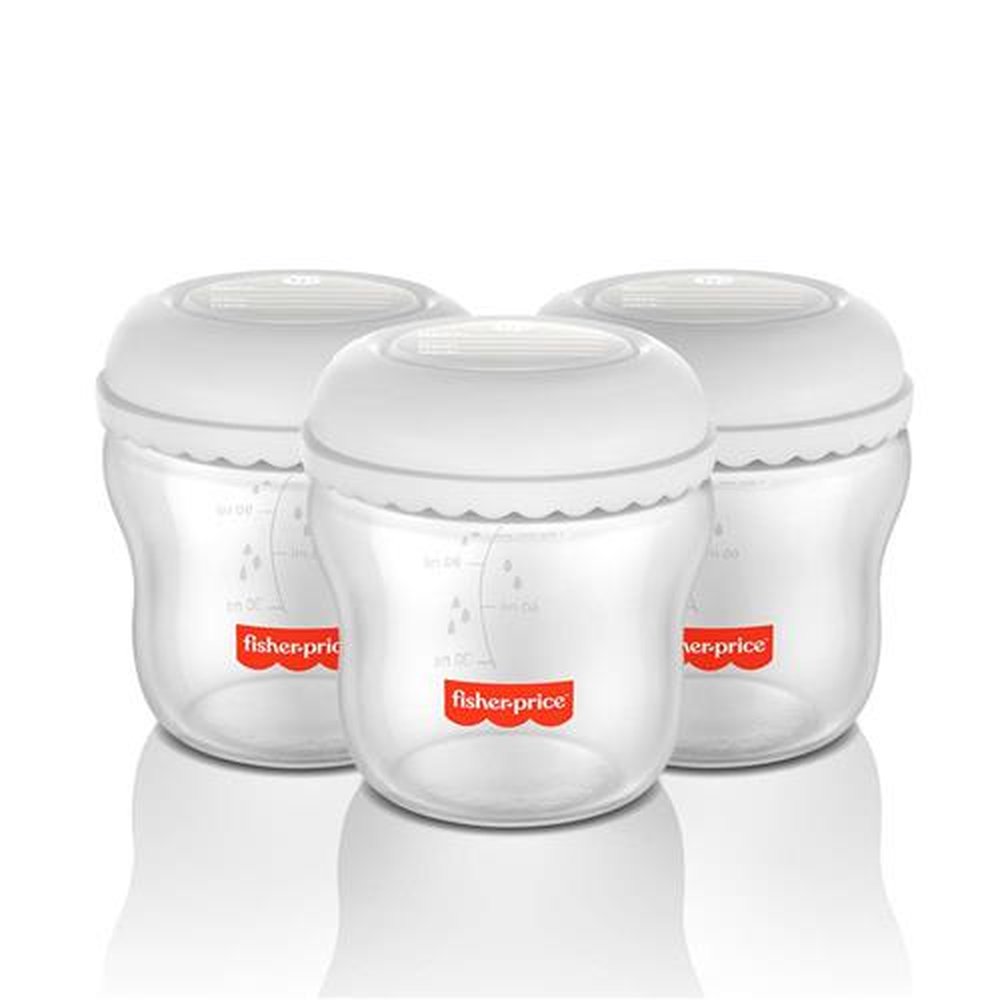 Kit 3 Frascos para Armazenar Leite 150 ml Moms Essentials Frisher Price - BB1077
