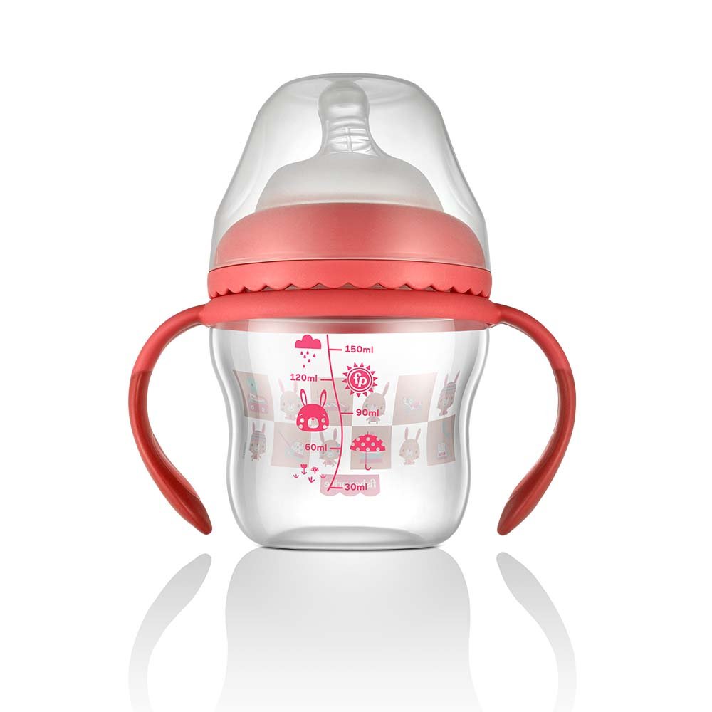 Copo de Transição First Moments + Bico Extra + Alça Removivel 150 ml Rosa Fisher Price - BB1056