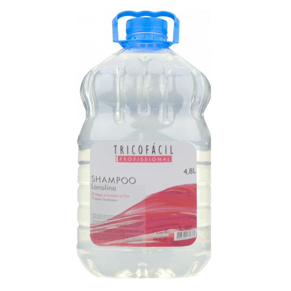 Shampoo Tricofácil Lanolina Cabelos Danificados 4,8 Litros