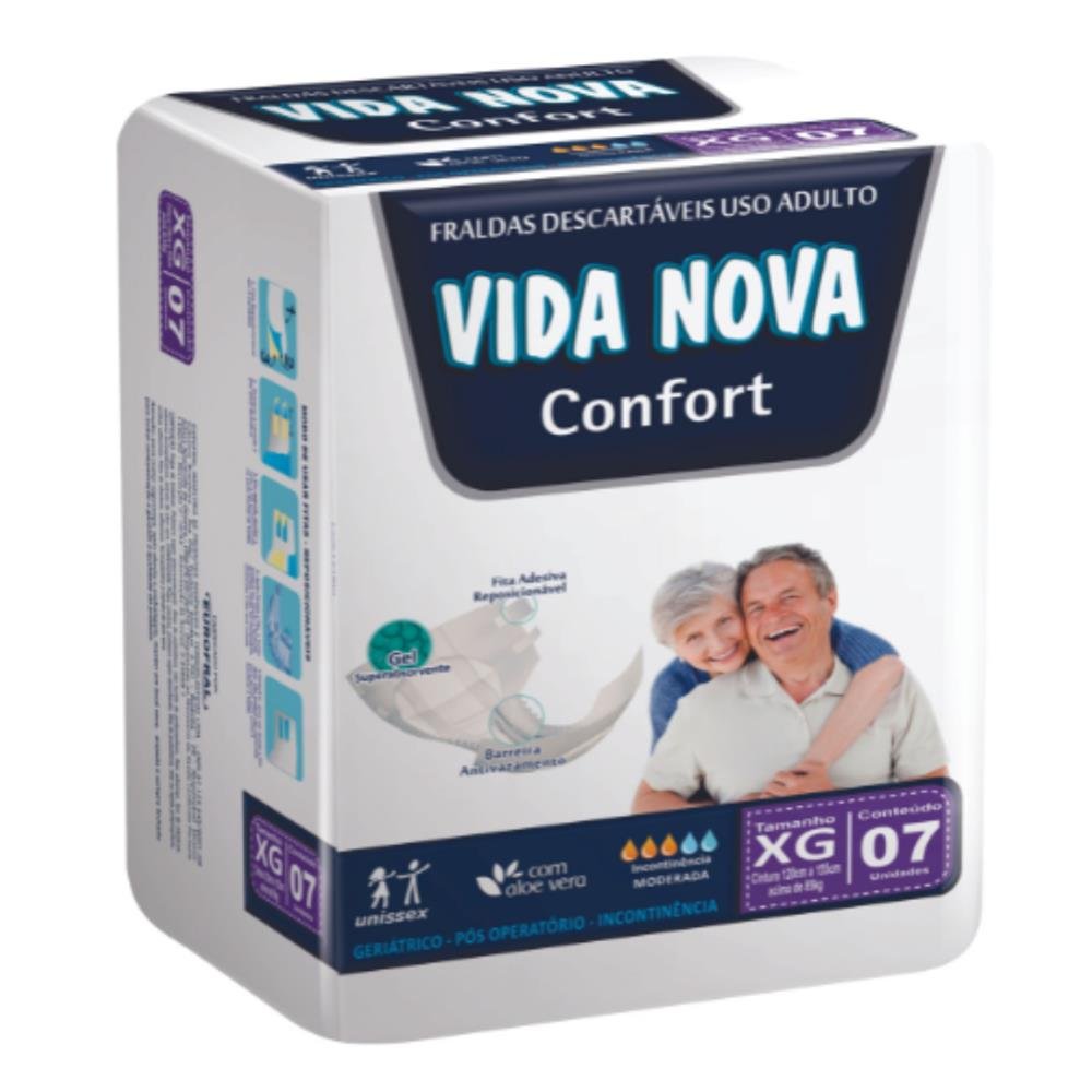 Fralda Geriatrica Vida Nova Xg Com 07 Unidades