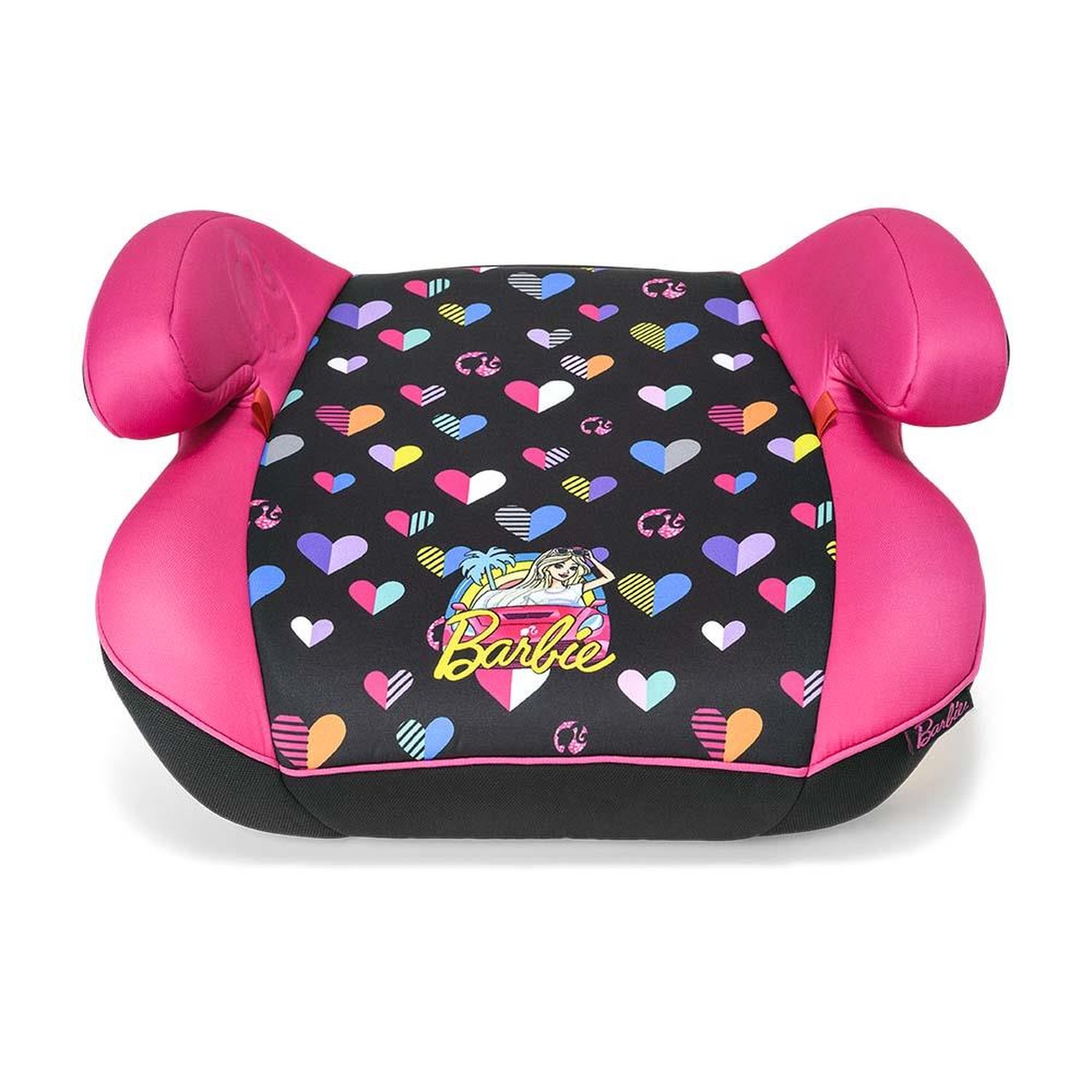 Assento para Auto Booster Barbie Fashion 22-36kg Grupo III Preto e Rosa Fisher Price - BB632
