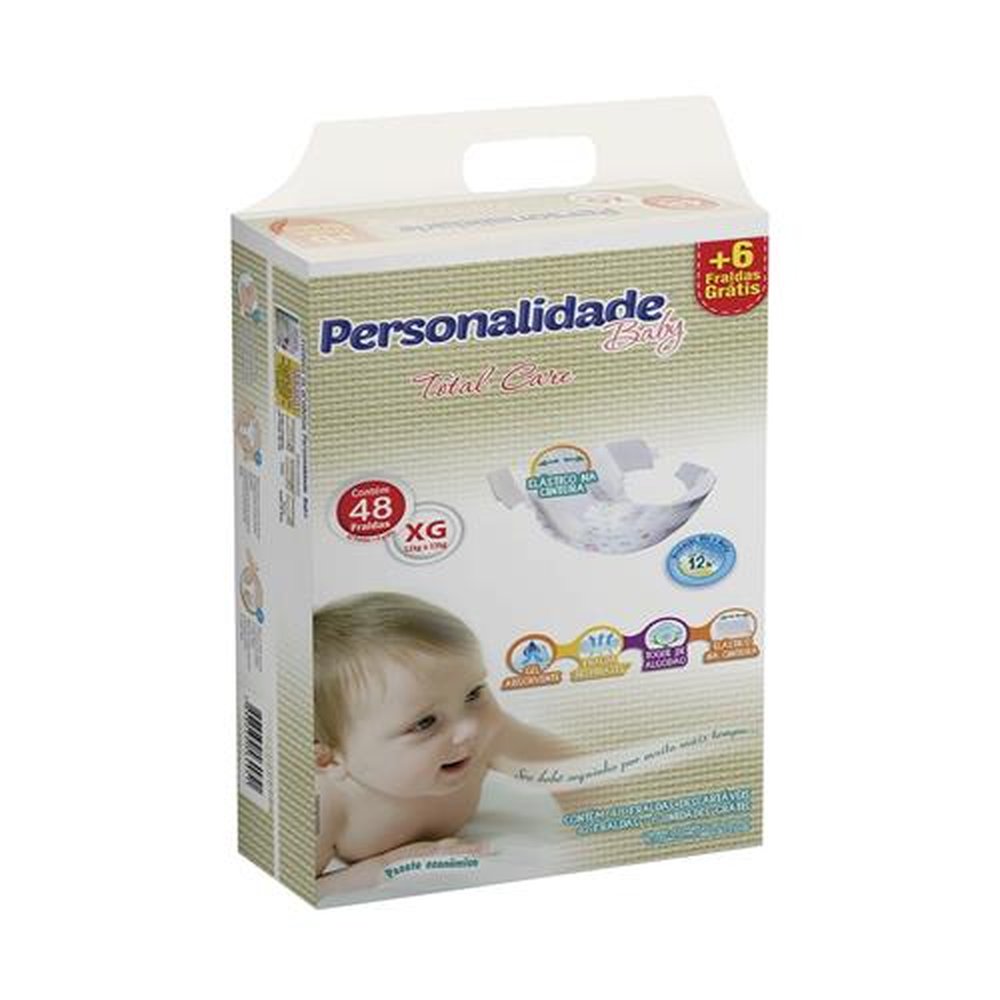 Fralda Personalidade Baby Total Care Xg 48 Unidade