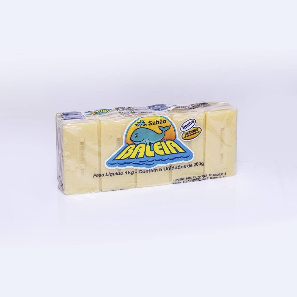 Sabão Baleia Glicerinado Neutro Caixa Com 50X200g