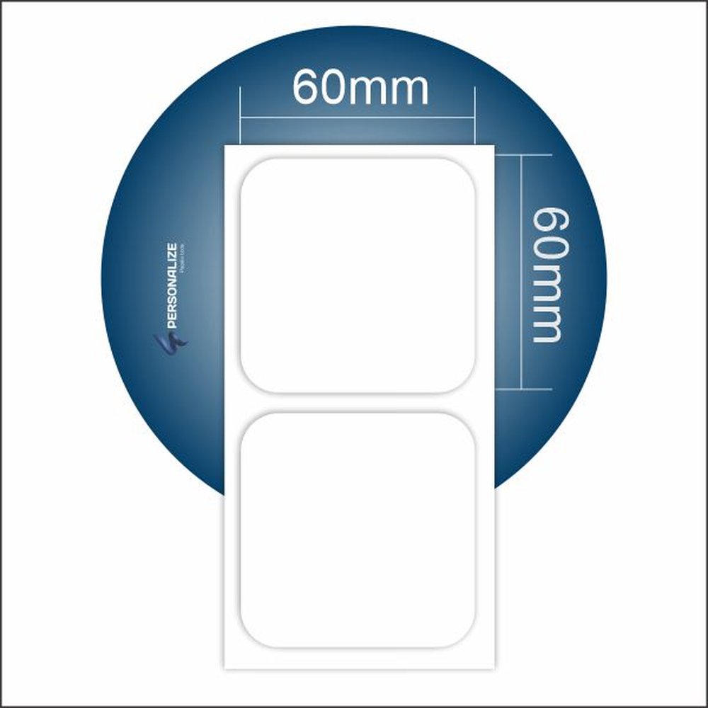 Etiqueta Térmico Adesivo 60x60 mm caixa com 08 unidades