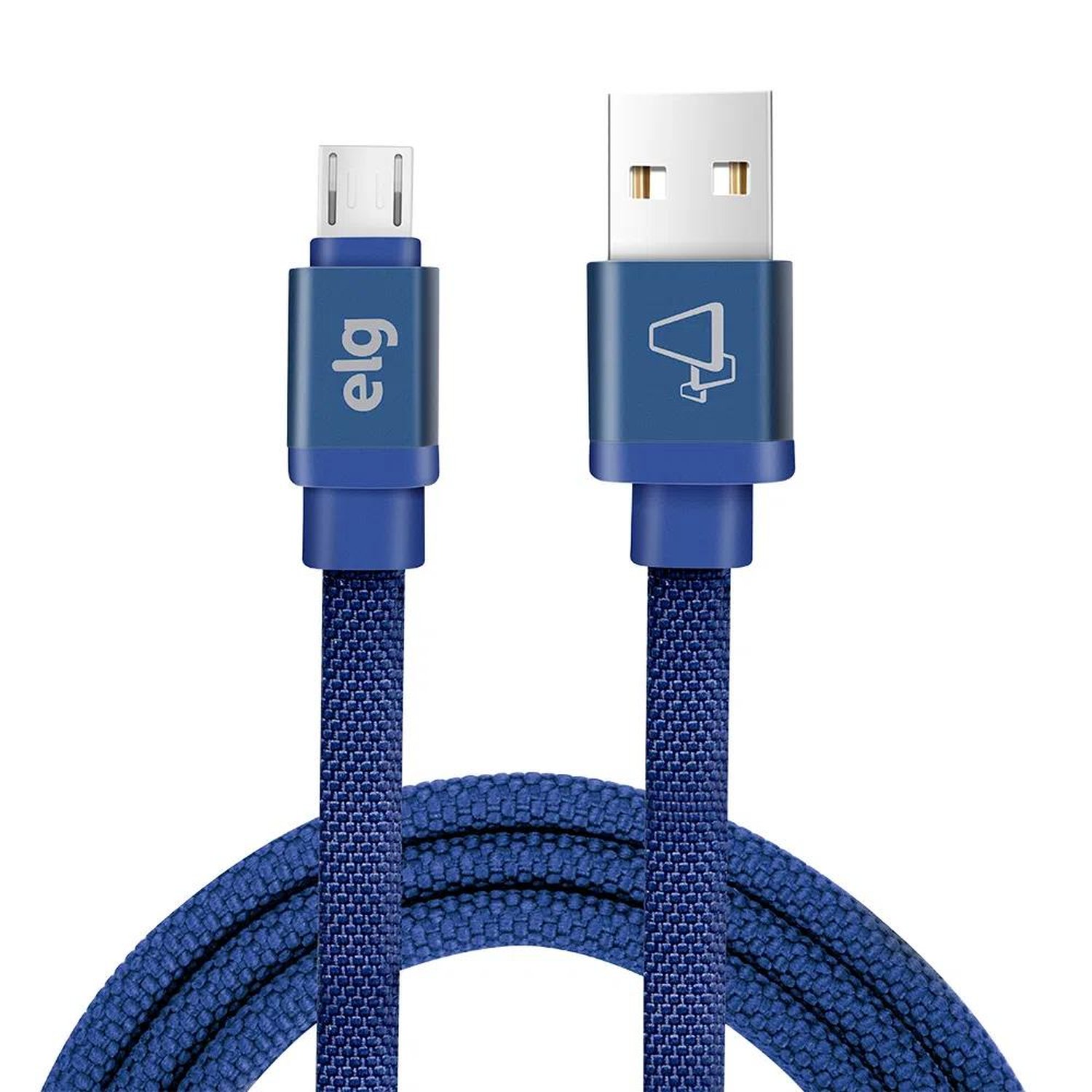 Cabo Micro Usb Elg Tecido Canvas Azul 1M Cnv510be