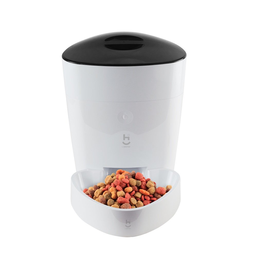 Alimentador Automatico Hipetcom, Para Pets, 4 Litros, Branco, Geonav