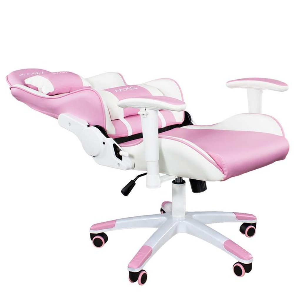 Cadeira Gamer MX5 Giratoria Branco e Rosa MYMAX