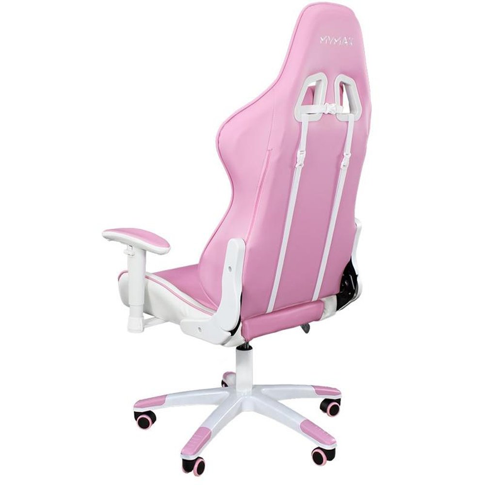 Cadeira Gamer MX5 Giratoria Branco e Rosa MYMAX