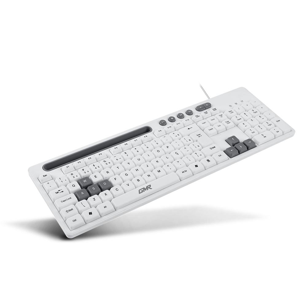 Teclado GK120 com Suporte de Smartphone Branco Multilaser - TC264