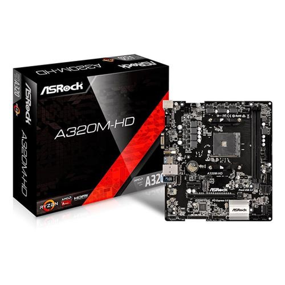 Placa Mãe Asrock A320m-Hd R4 Am4 Matx Ddr4