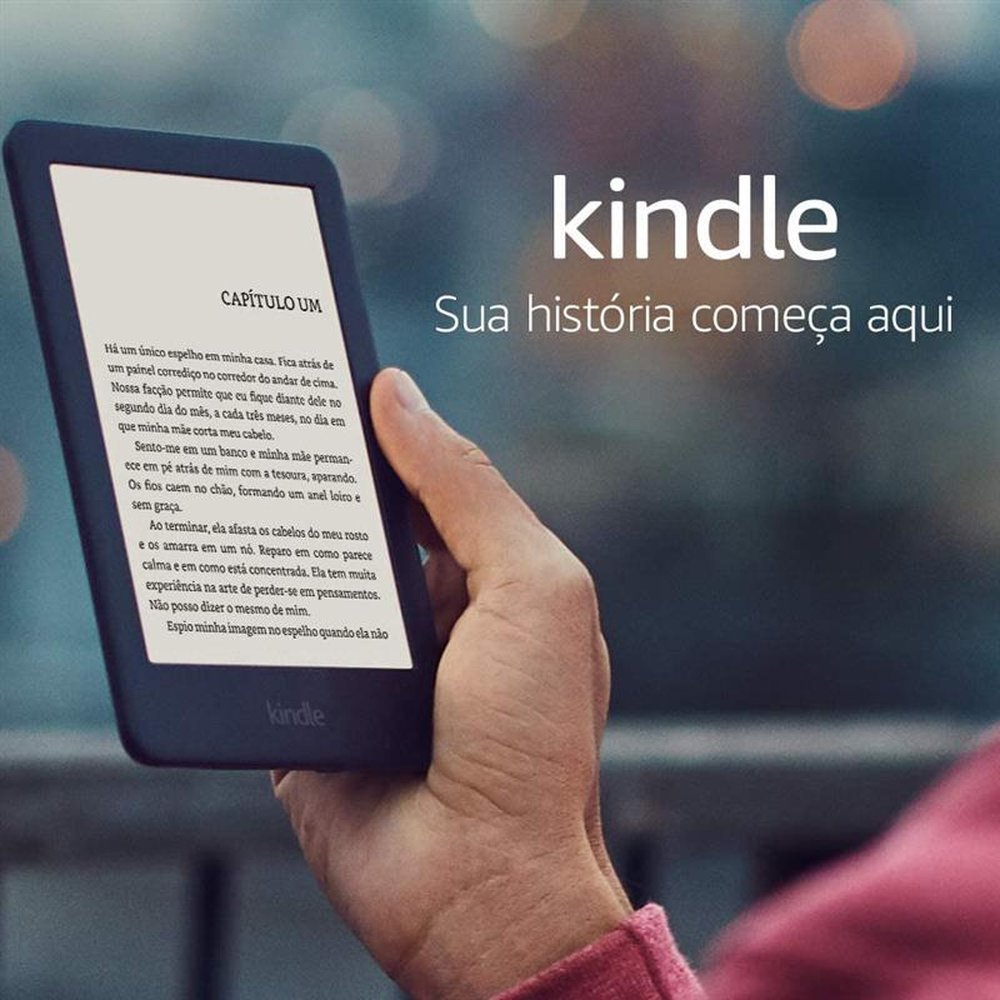 Kindle 10ª Geração, Preto, Luz Integrada, Wi-Fi, 8GB - AO0772