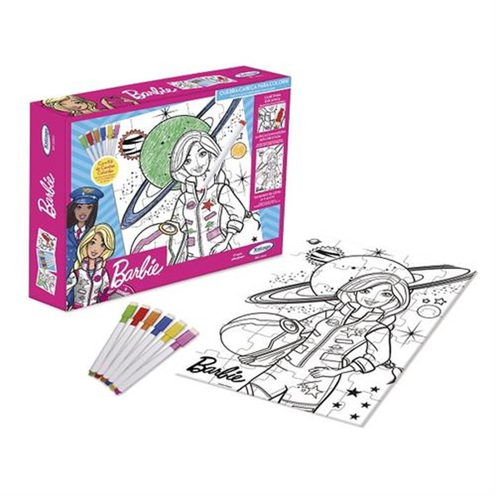 Quebra-Cabeca Barbie Para Colorir Xalingo