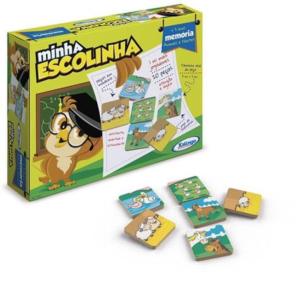 Jogo Memoria Animais E Filhotes Minha Escolinha Xalingo