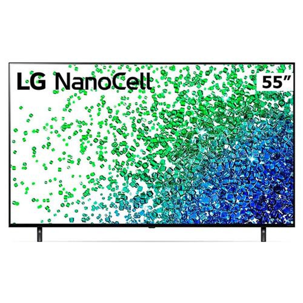 Smart TV LED 55" UHD 4K NanoCell LG 55NANO80 2021,4x HDMI 2.0 Inteligência Artificial AI ThinQ Smart Magic Google Alexa