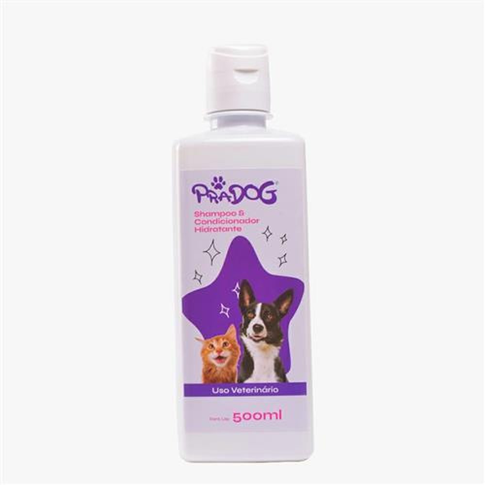Pradog Shampoo E Condicionador Hidratante 500ml, Montsanto. Para Cães E Gatos.