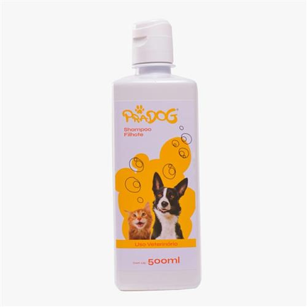 Pradog Shampoo Filhote 500ml, Montsanto Com Aloe Vera, Para Cães E Gatos.