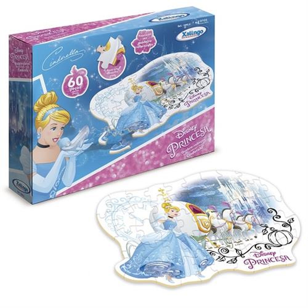 Quebra-Cabeca Cinderela Disney 60 Pecas Xalingo