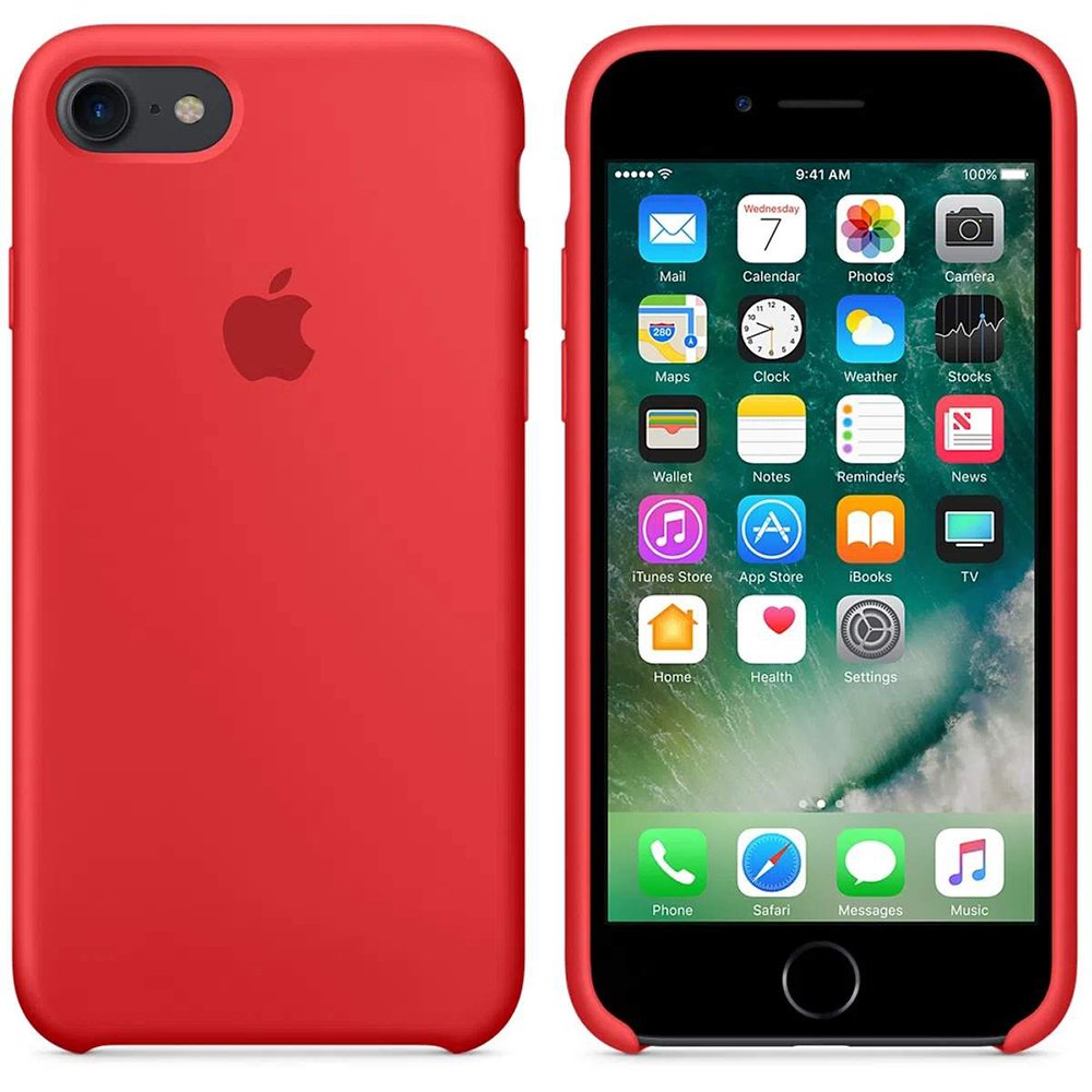 Capa para iPhone 7 Apple, Silicone Vermelha - MMWN2ZM/A