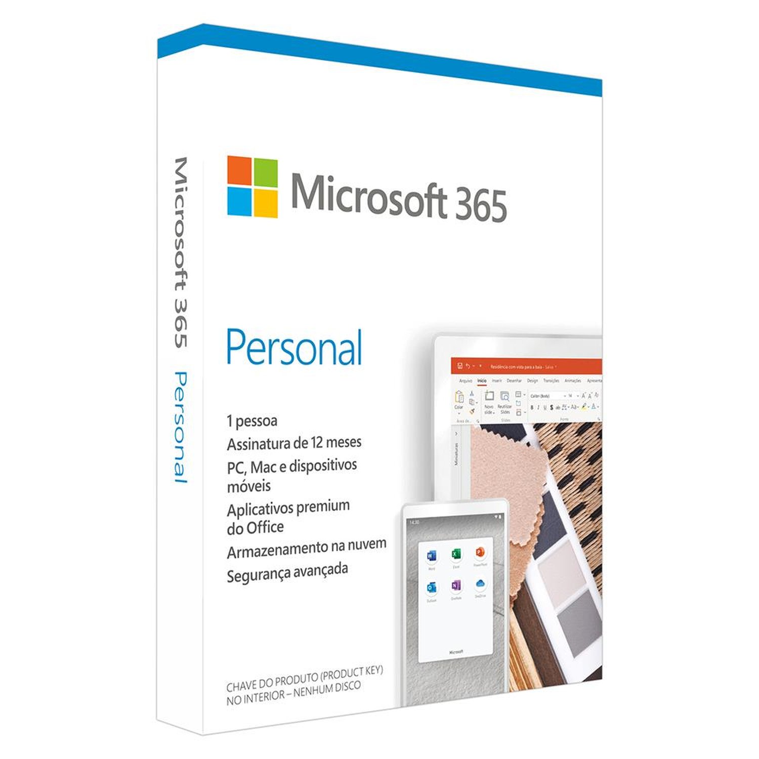 Microsoft Office 365 Personal Mac/Pc Licença Anual Para 1 Usuário Box