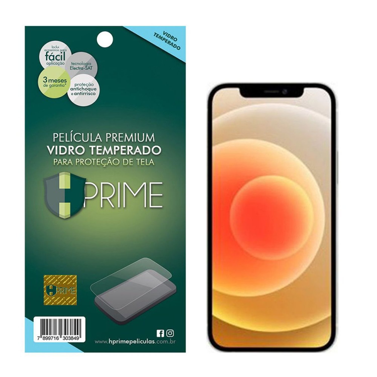 Película De Vidro Temperado Premium Hprime Para Apple Iphone 12 Mini 5.4"