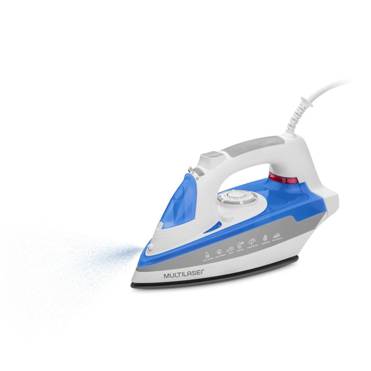 Ferro de Passar Seco e a Vapor Azul - Base Antiaderente 127V - HO037