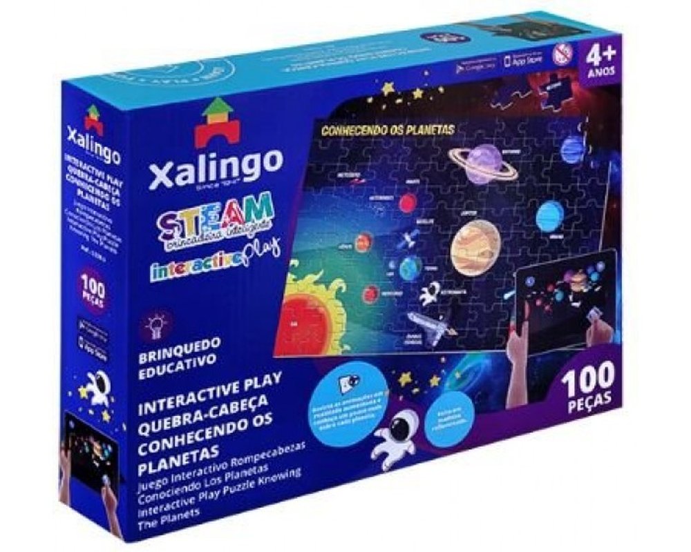 Quebra-Cabeca Interactive Play Conhecendo As Planetas Xalingo