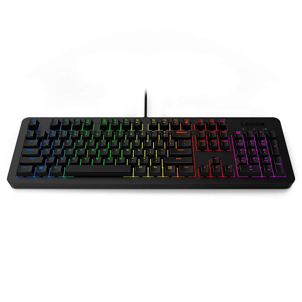 Teclado Gamer Lenovo Legion K300 Iluminacao RGB USB Preto Padrao EUA