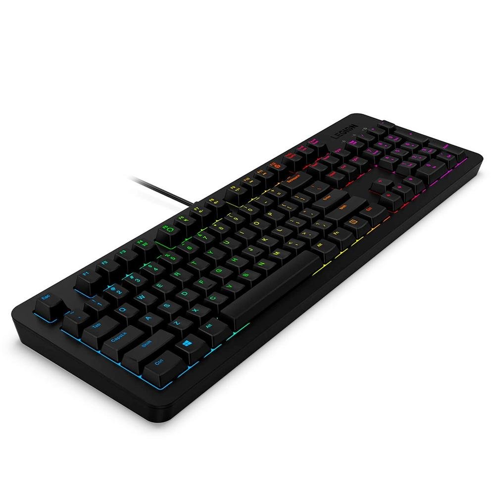 Teclado Gamer Lenovo Legion K300 Iluminacao RGB USB Preto Padrao EUA