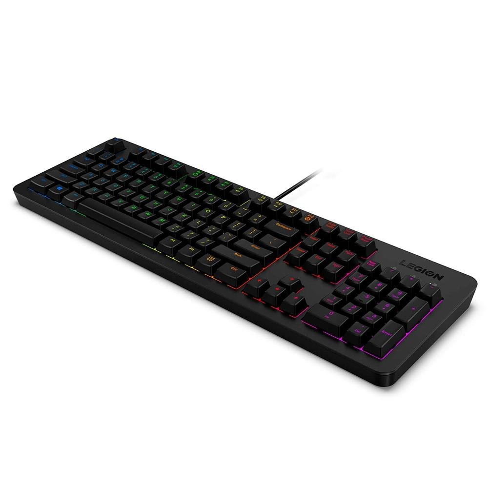 Teclado Gamer Lenovo Legion K300 Iluminacao RGB USB Preto Padrao EUA